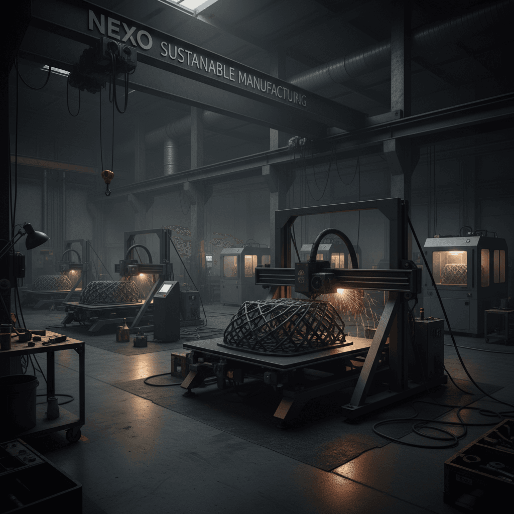 Nexo 3D Print production facility with active printers