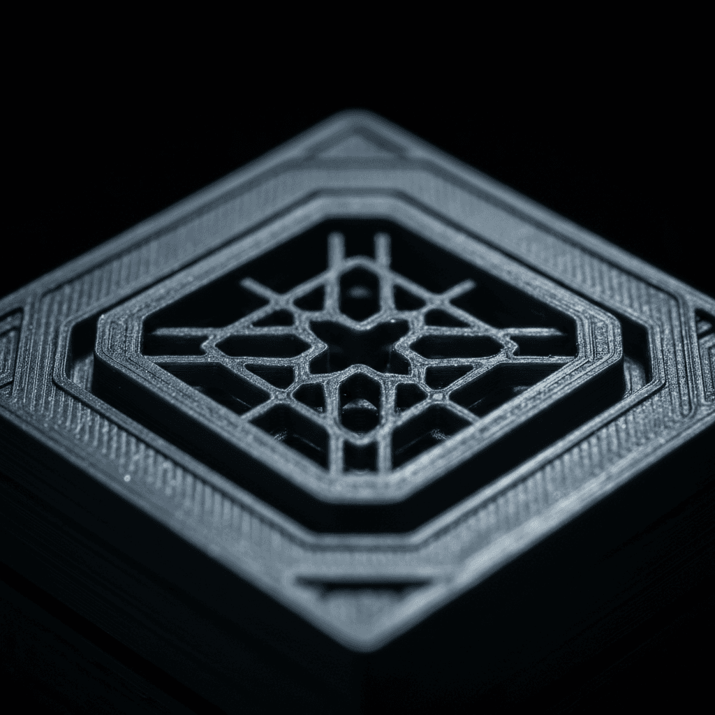 High-detail 3D printed prototype showing precision and layer quality