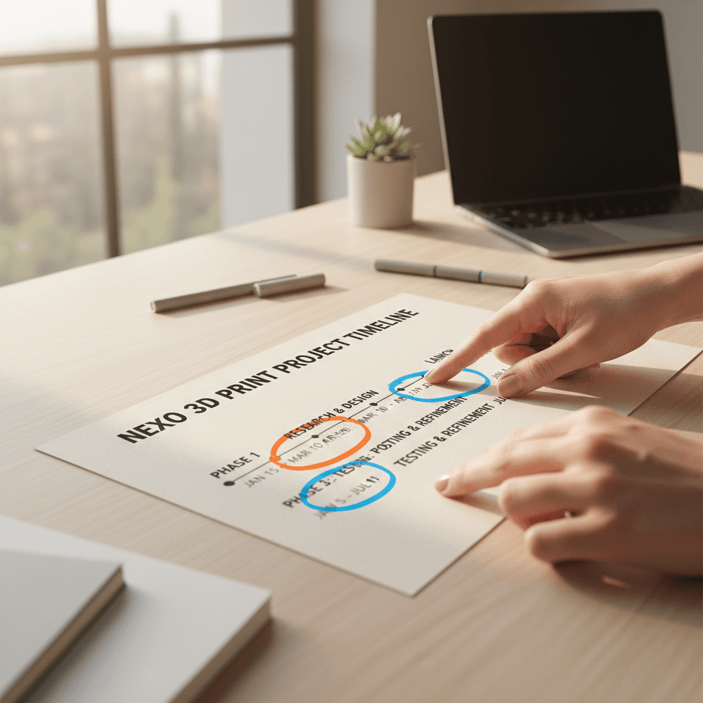 Project timeline showing fast delivery schedule