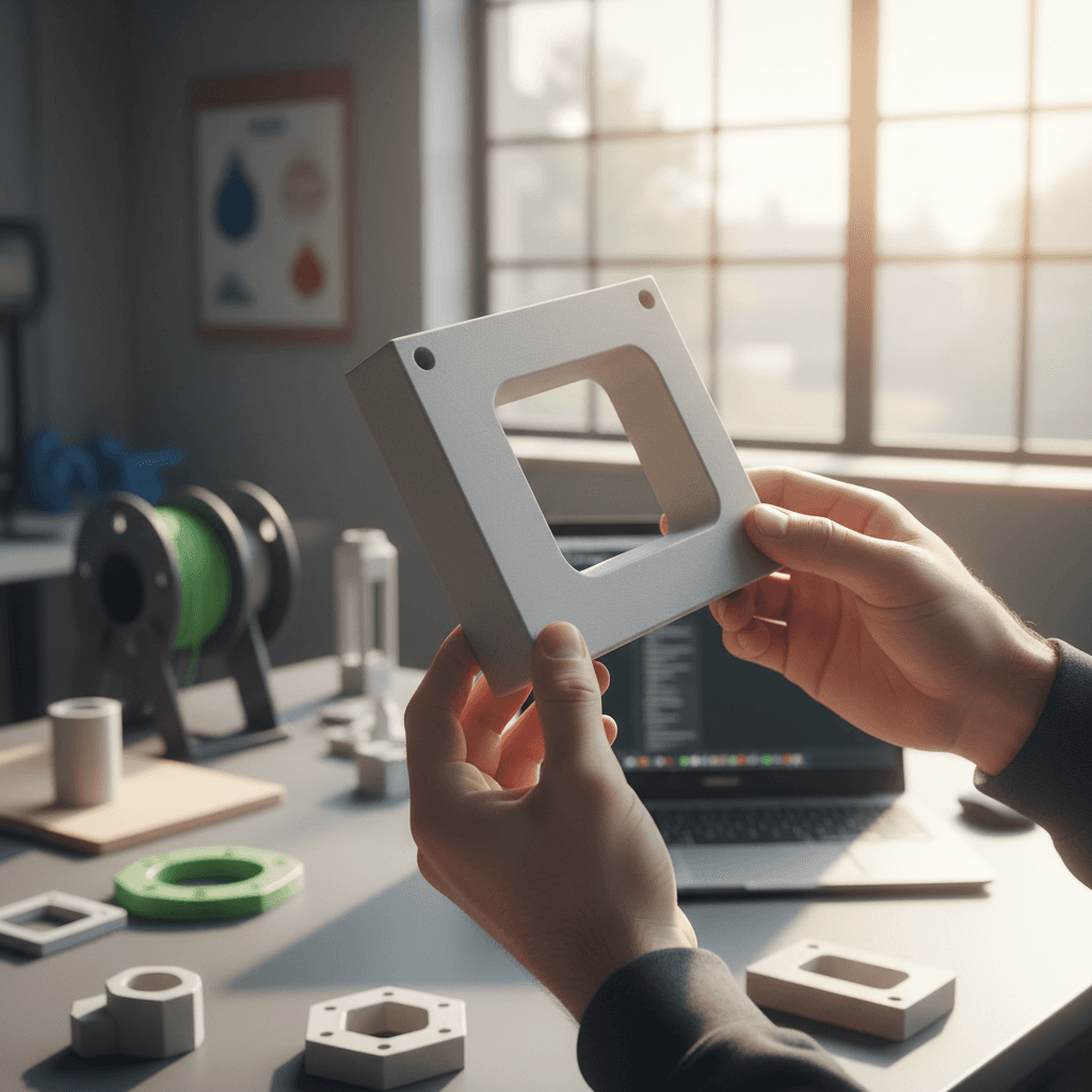 Quality control inspection of sustainable 3D printed component